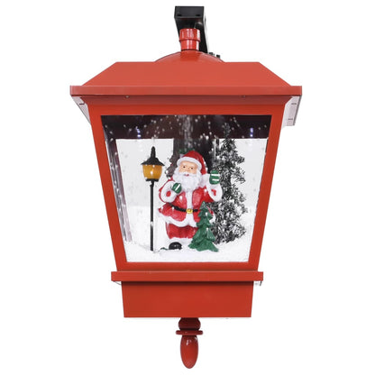 Christmas Wall Lamp with LED Lights and Santa Red 15.7"x10.6"x17.7