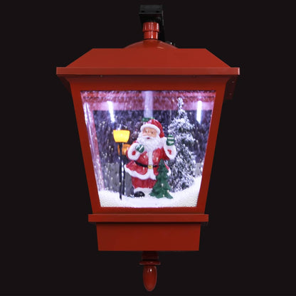 Christmas Wall Lamp with LED Lights and Santa Red 15.7"x10.6"x17.7