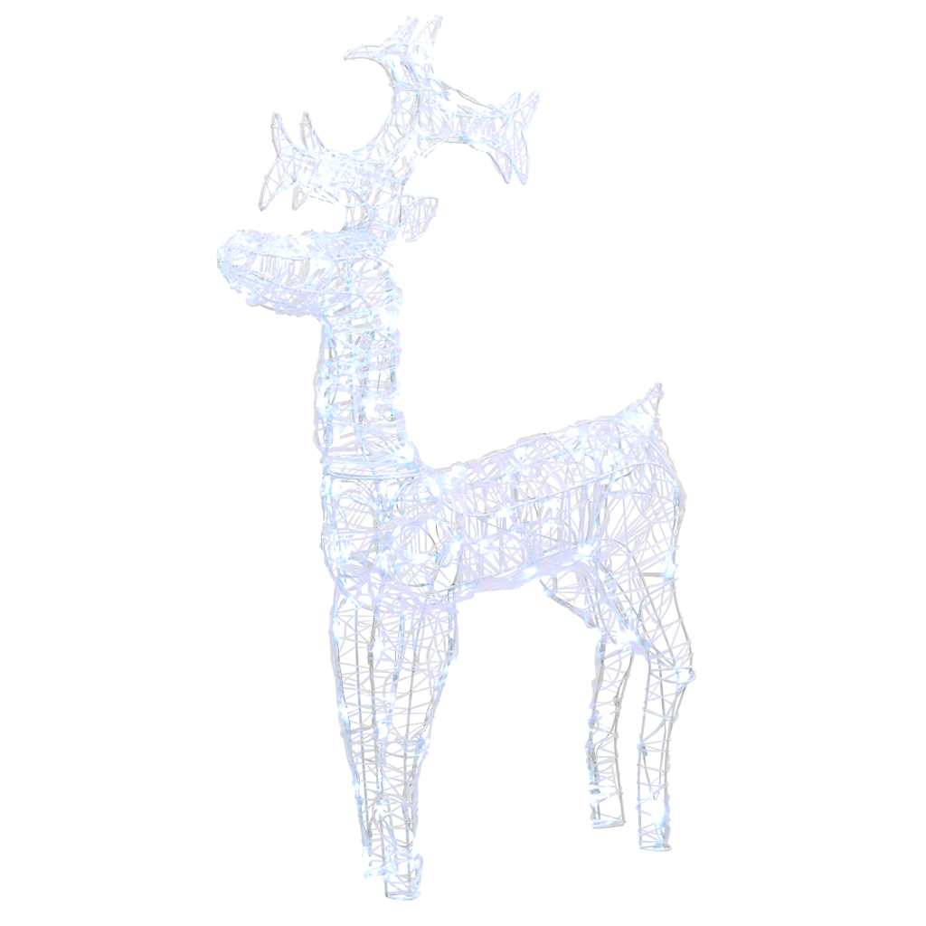 Reindeer Christmas Decoration 90 LEDs 23.6"x6.3"x39.4" Acrylic