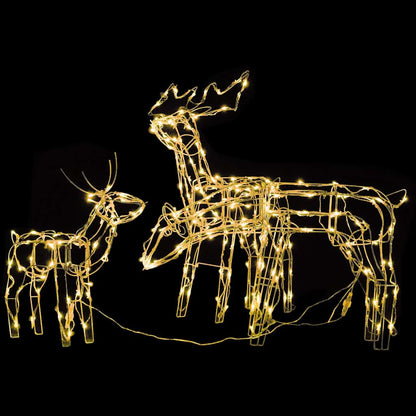 3 Piece Christmas Light Display Reindeers 229 LEDs