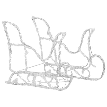 Reindeers & Sleigh Christmas Decoration 160 LEDs 51.2" Acrylic