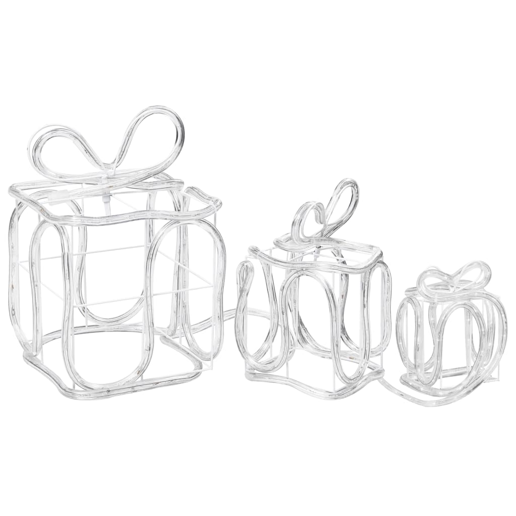 Lighted Christmas Gift Box Warm white Plastic Small, Medium, Large