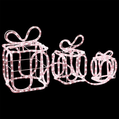 Lighted Christmas Gift Box Warm white Plastic Small, Medium, Large