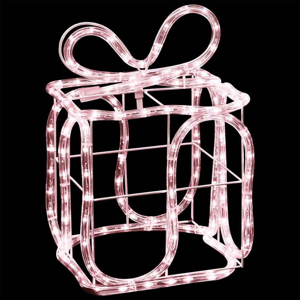 Lighted Christmas Gift Box Warm white Plastic Small, Medium, Large