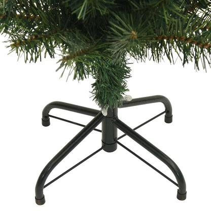 Slim Artificial Christmas Tree with Stand Green 7 ft PVC