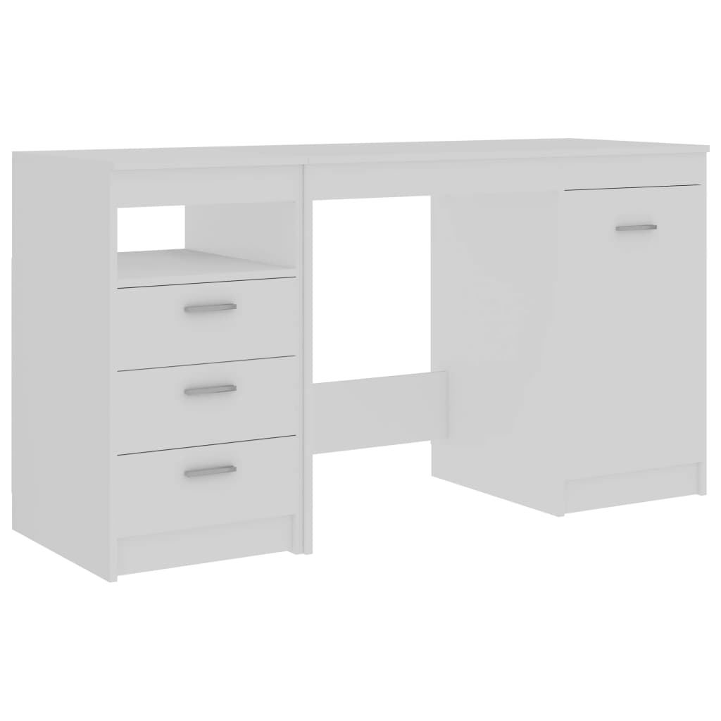 Desk White 55.1"x19.7"x29.9" Engineered Wood