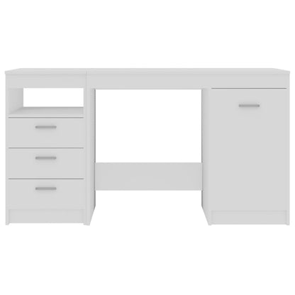 Desk White 55.1"x19.7"x29.9" Engineered Wood