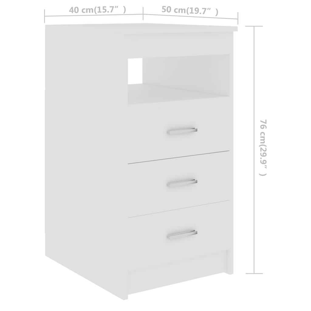 Desk White 55.1"x19.7"x29.9" Engineered Wood