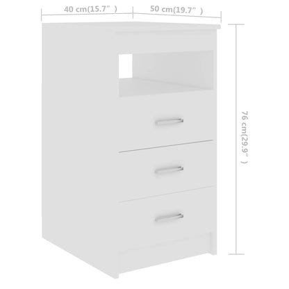 Desk White 55.1"x19.7"x29.9" Engineered Wood