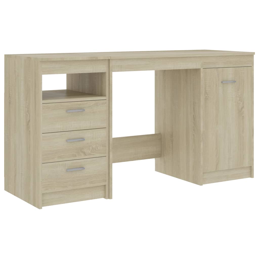 Desk Sonoma Oak 55.1"x19.7"x29.9" Engineered Wood