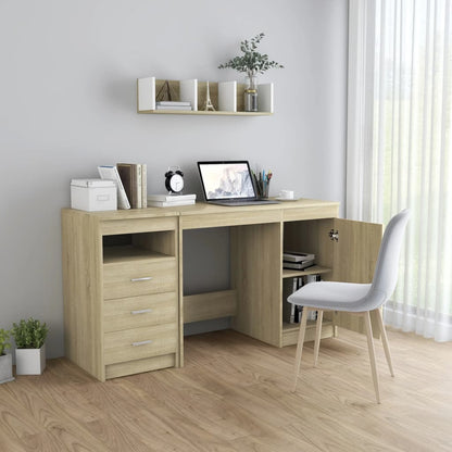 Desk Sonoma Oak 55.1"x19.7"x29.9" Engineered Wood