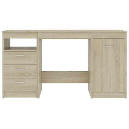 Desk Sonoma Oak 55.1"x19.7"x29.9" Engineered Wood
