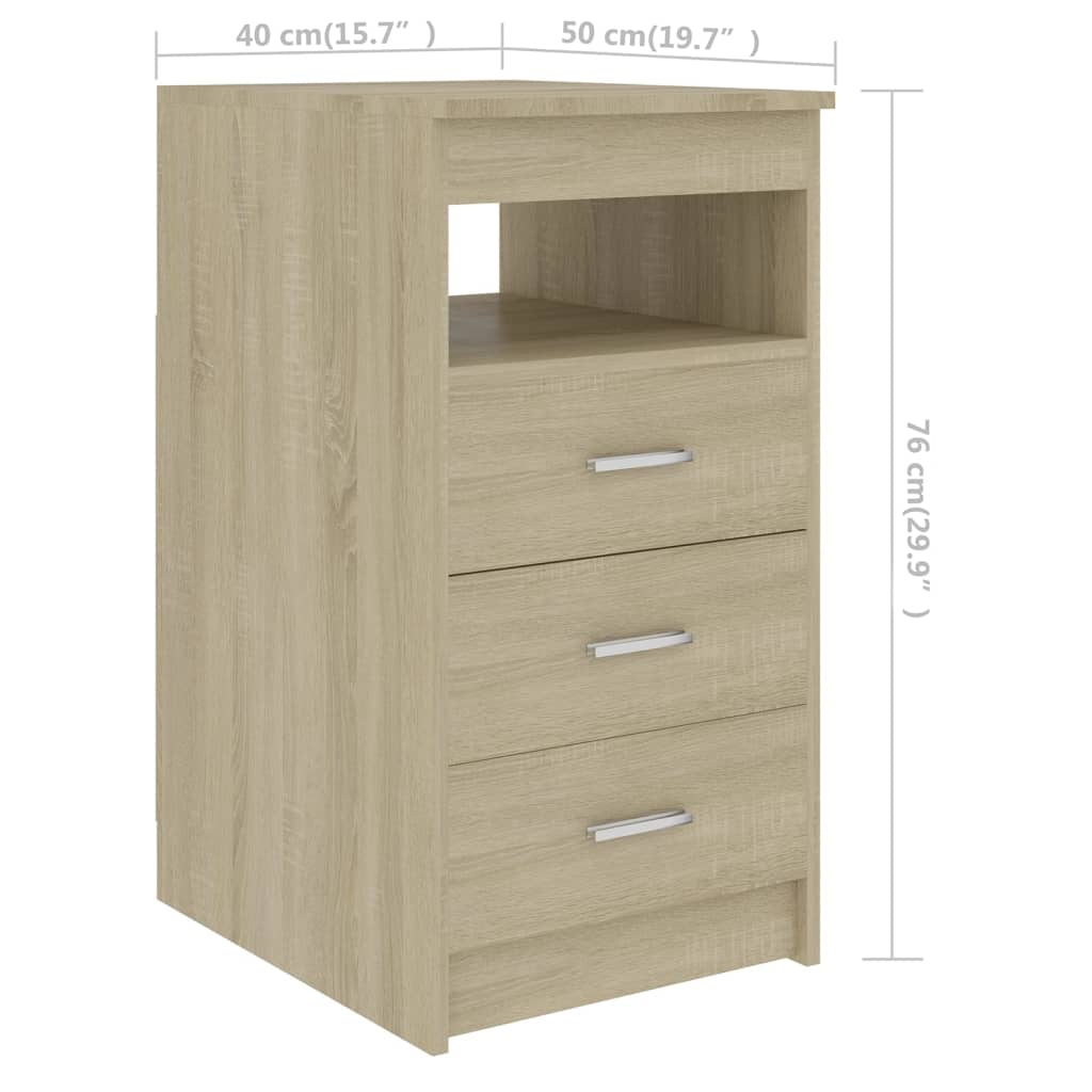 Desk Sonoma Oak 55.1"x19.7"x29.9" Engineered Wood