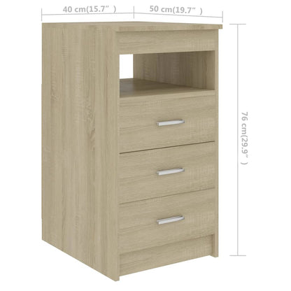 Desk Sonoma Oak 55.1"x19.7"x29.9" Engineered Wood