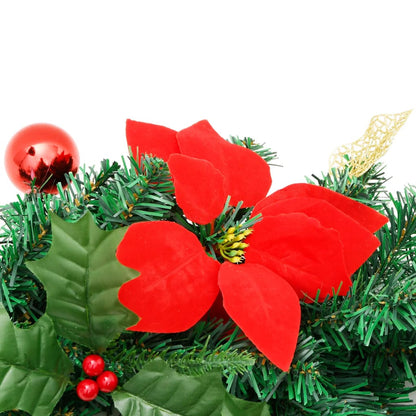 Christmas Garland with LED Lights Green 8.9' PVC