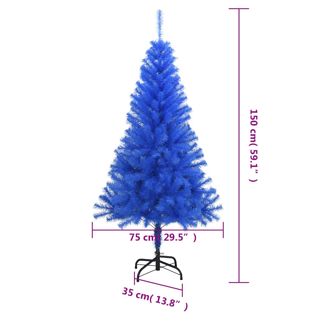 Artificial Christmas Tree with Stand Blue 5 ft PVC