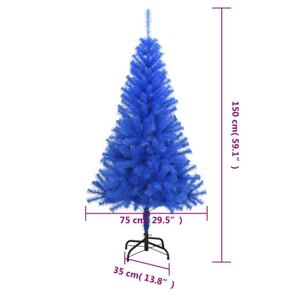 Artificial Christmas Tree with Stand Blue 5 ft PVC