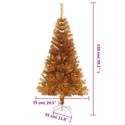 Artificial Christmas Tree Gold PET, Steel 59.1 in