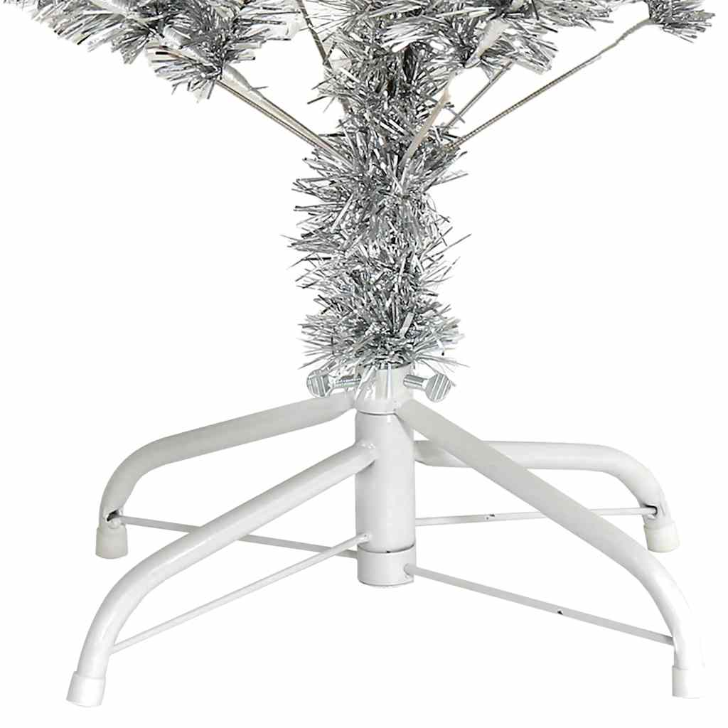 Artificial Christmas Tree with Stand Silver 5 ft PET