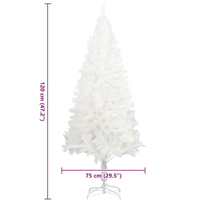 Artificial Christmas Tree Lifelike Needles White 4 ft