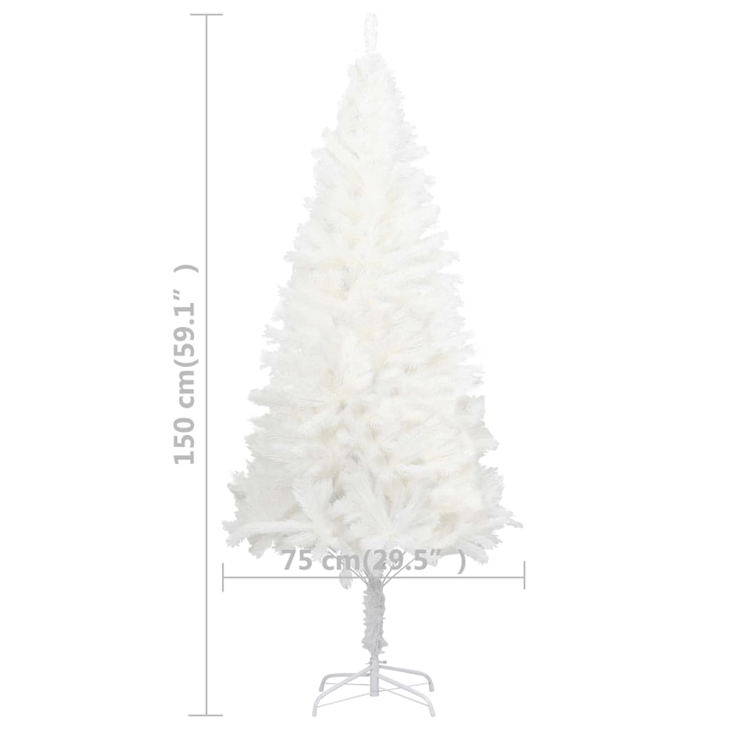 Artificial Christmas Tree Lifelike Needles White 5 ft