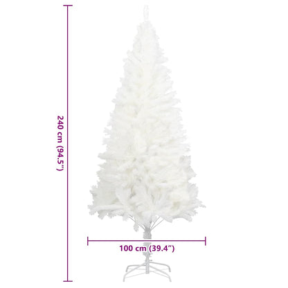 Artificial Christmas Tree Lifelike Needles White 8 ft
