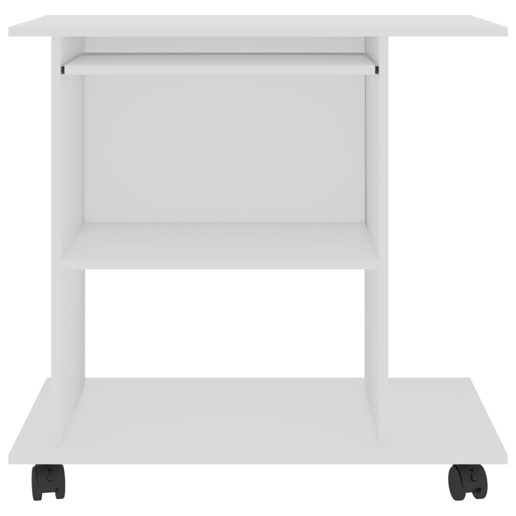 Computer Desk White 31.5"x19.7"x29.5" Engineered Wood