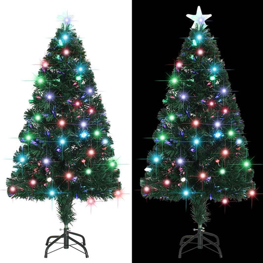 Artificial Christmas Tree Green Fiberglass, Steel 47.2 in