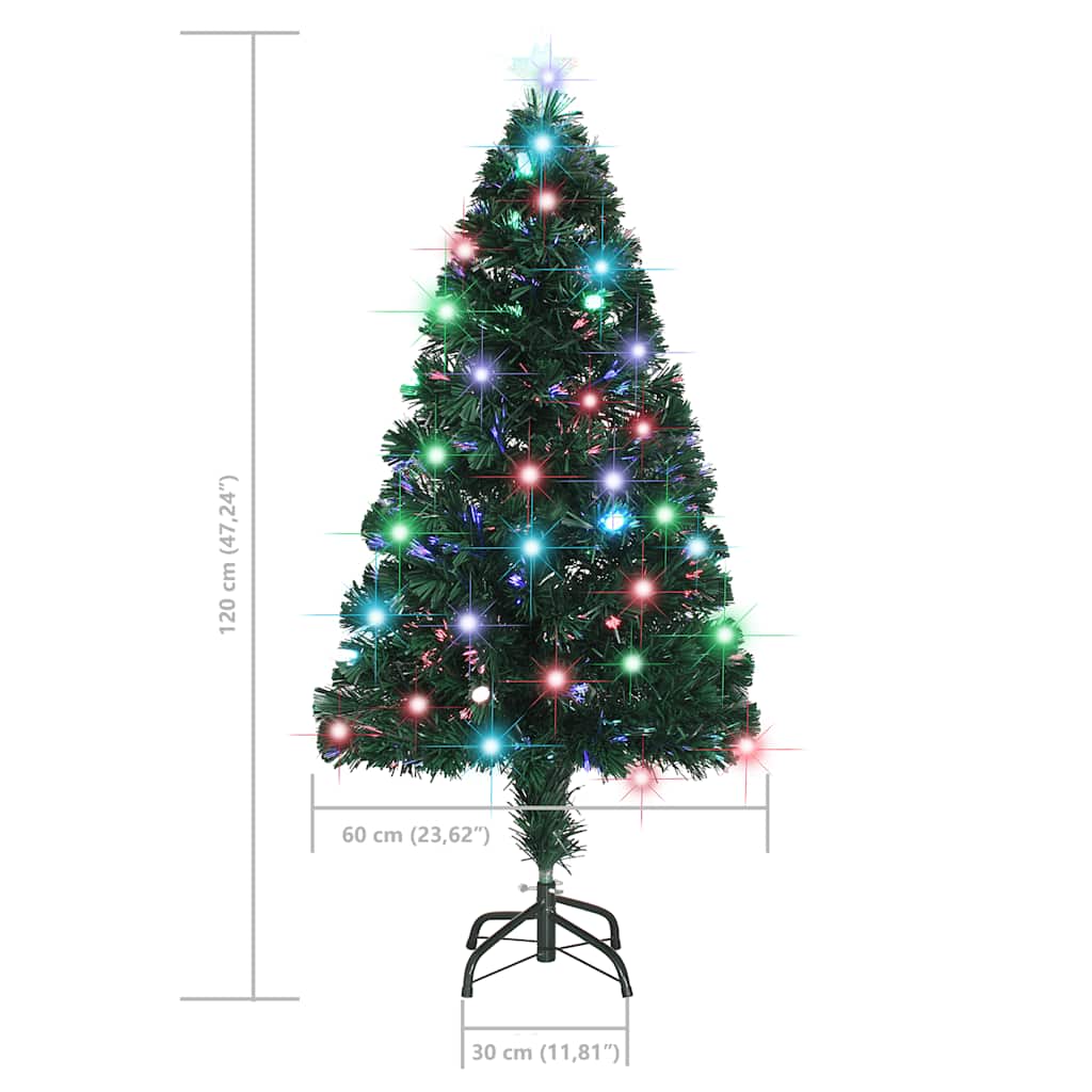 Artificial Christmas Tree Green Fiberglass, Steel 47.2 in