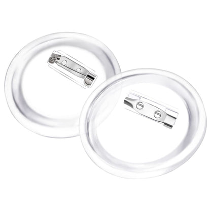 Button Badges Kit with Pins 100 Sets Acrylic 2.3"