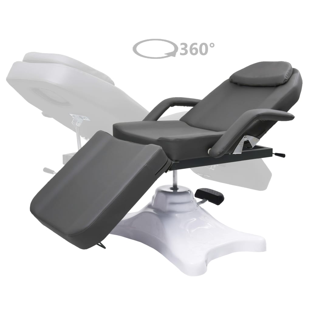 Massage Table Gray 70.9"x24.4"x(34.1"-46.5")