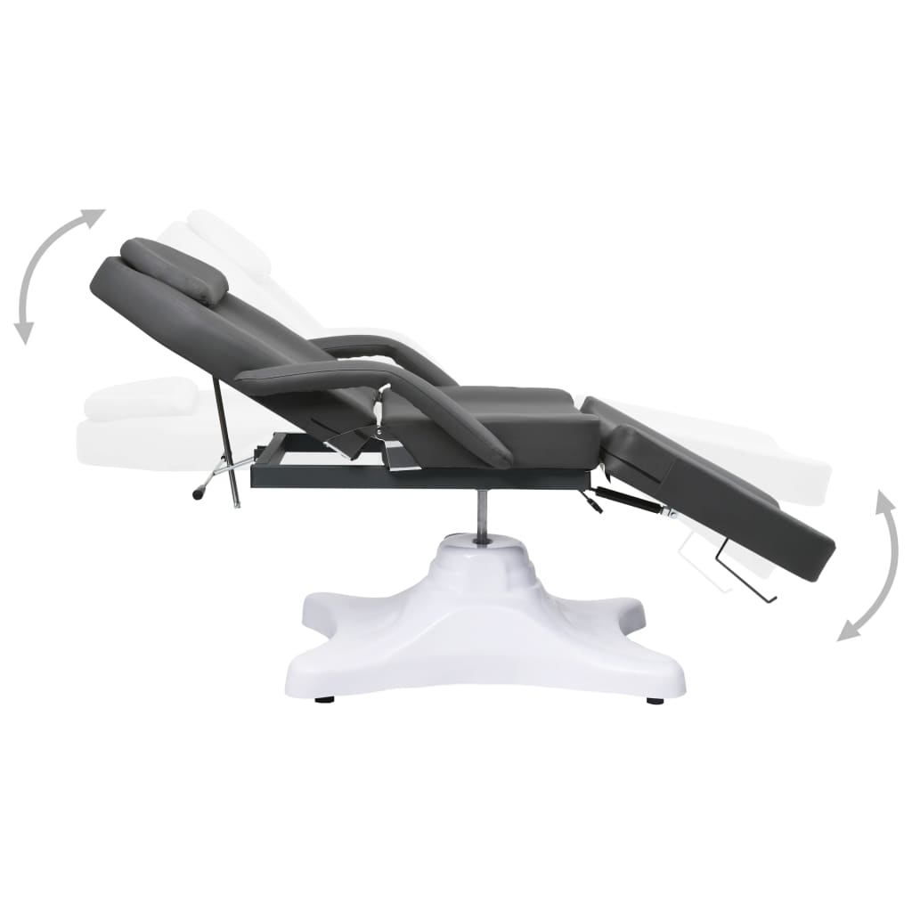 Massage Table Gray 70.9"x24.4"x(34.1"-46.5")