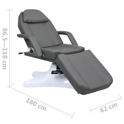 Massage Table Gray 70.9"x24.4"x(34.1"-46.5")
