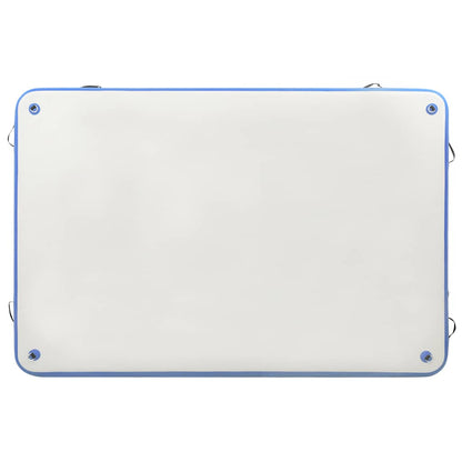 Inflatable Floating Deck Blue and White High-density PVC, PVC fabric
