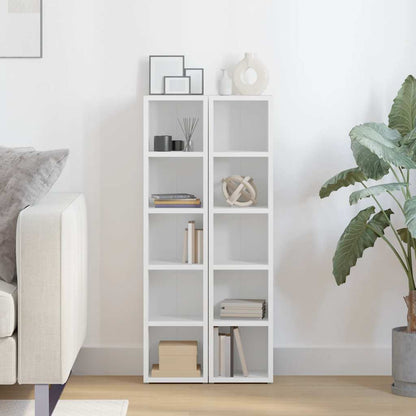 CD Cabinets 2 pcs White 8.3"x6.3"x36.8" Engineered Wood