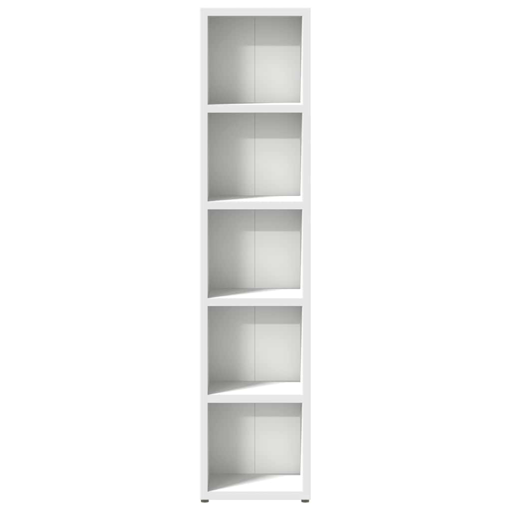 CD Cabinets 2 pcs White 8.3"x6.3"x36.8" Engineered Wood