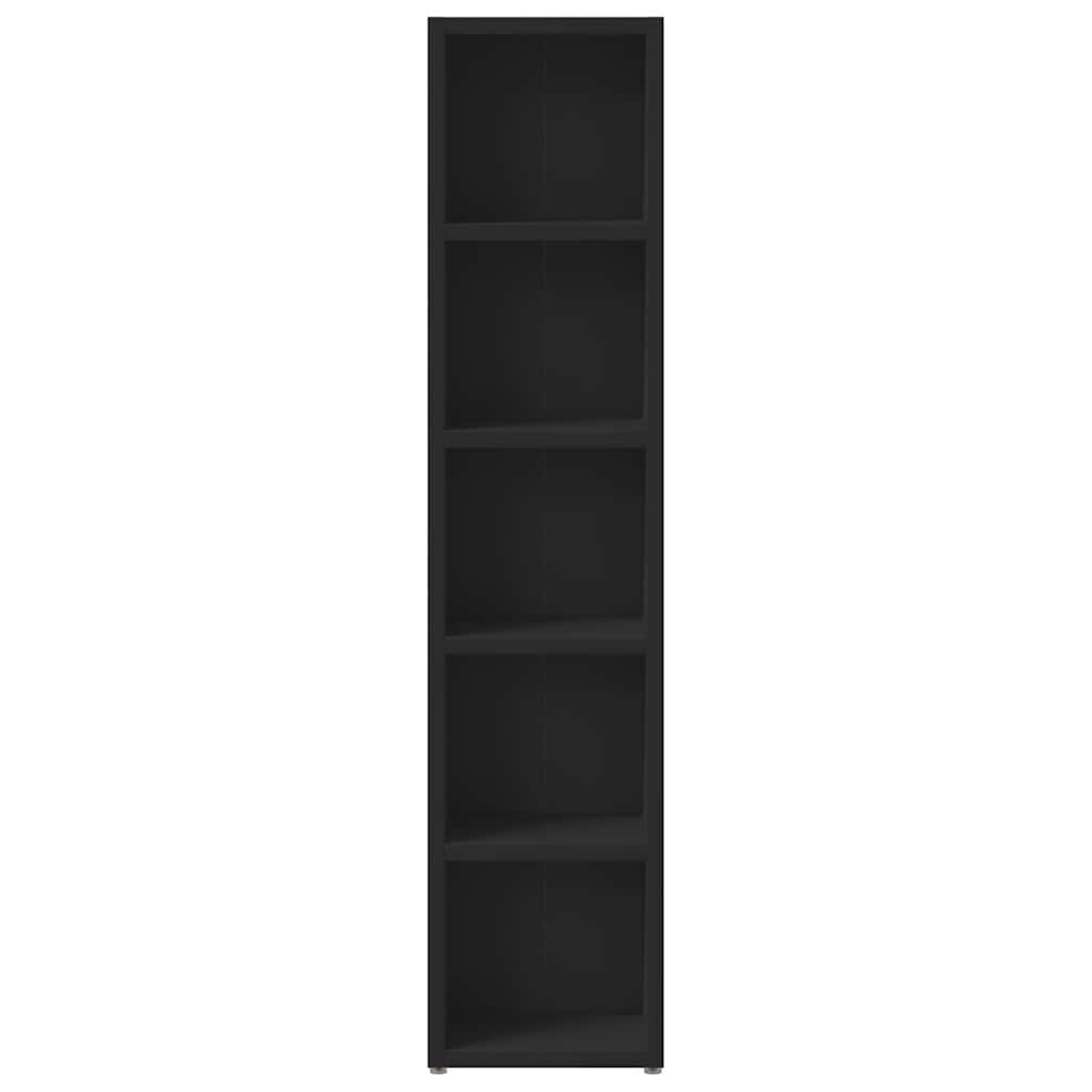 CD Cabinets 2 pcs Black 8.3x6.3x36.8" Engineered Wood