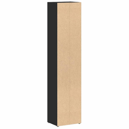 CD Cabinets 2 pcs Black 8.3x6.3x36.8" Engineered Wood
