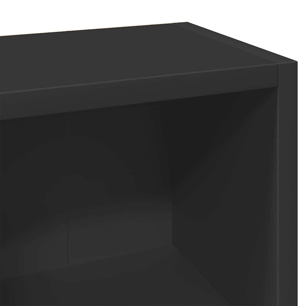 CD Cabinets 2 pcs Black 8.3x6.3x36.8" Engineered Wood