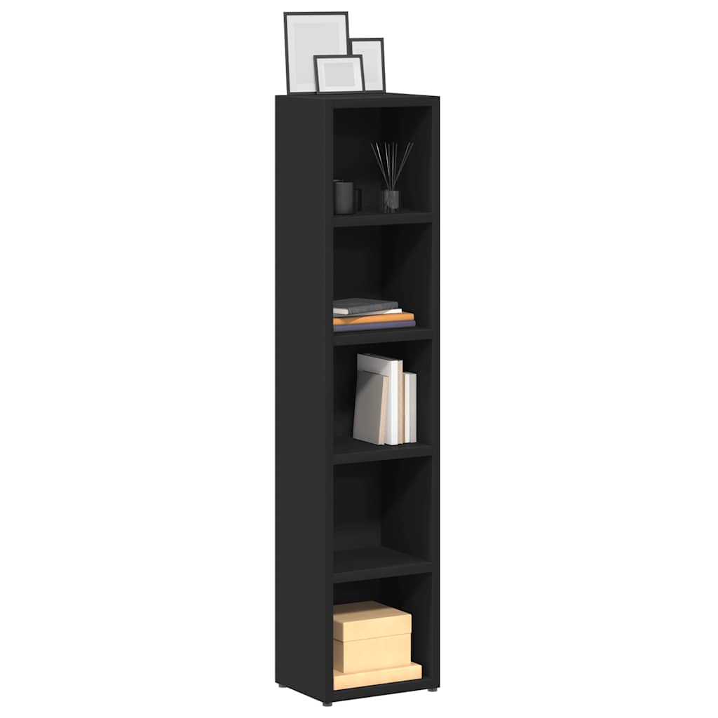 CD Cabinets 2 pcs Black 8.3x6.3x36.8" Engineered Wood
