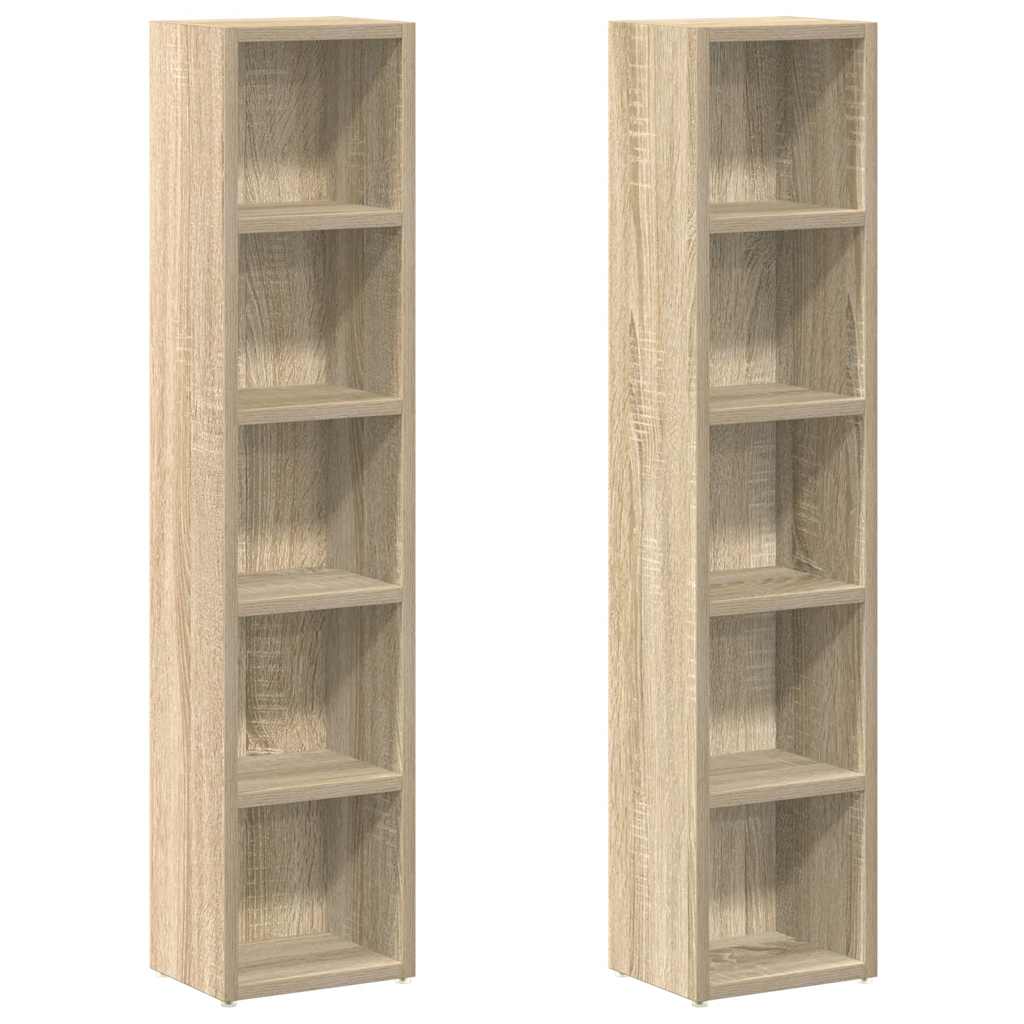 CD Cabinets 2 pcs Sonoma Oak 8.3x6.3x36.8" Engineered Wood