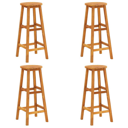 Bar Stools 4 pcs Solid Acacia Wood