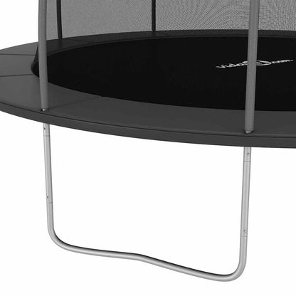 Trampoline Set Black and Grey Galvanized Steel, PVC, PP, PE Large