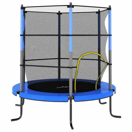 Trampoline Black, Grey, Blue Powder-Coated Steel, PVC, PP, Polyester