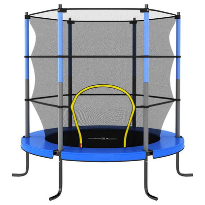 Trampoline Black, Grey, Blue Powder-Coated Steel, PVC, PP, Polyester