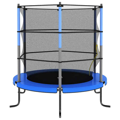Trampoline Black, Grey, Blue Powder-Coated Steel, PVC, PP, Polyester