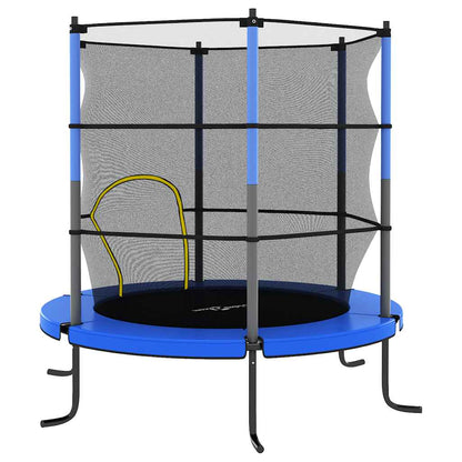 Trampoline Black, Grey, Blue Powder-Coated Steel, PVC, PP, Polyester