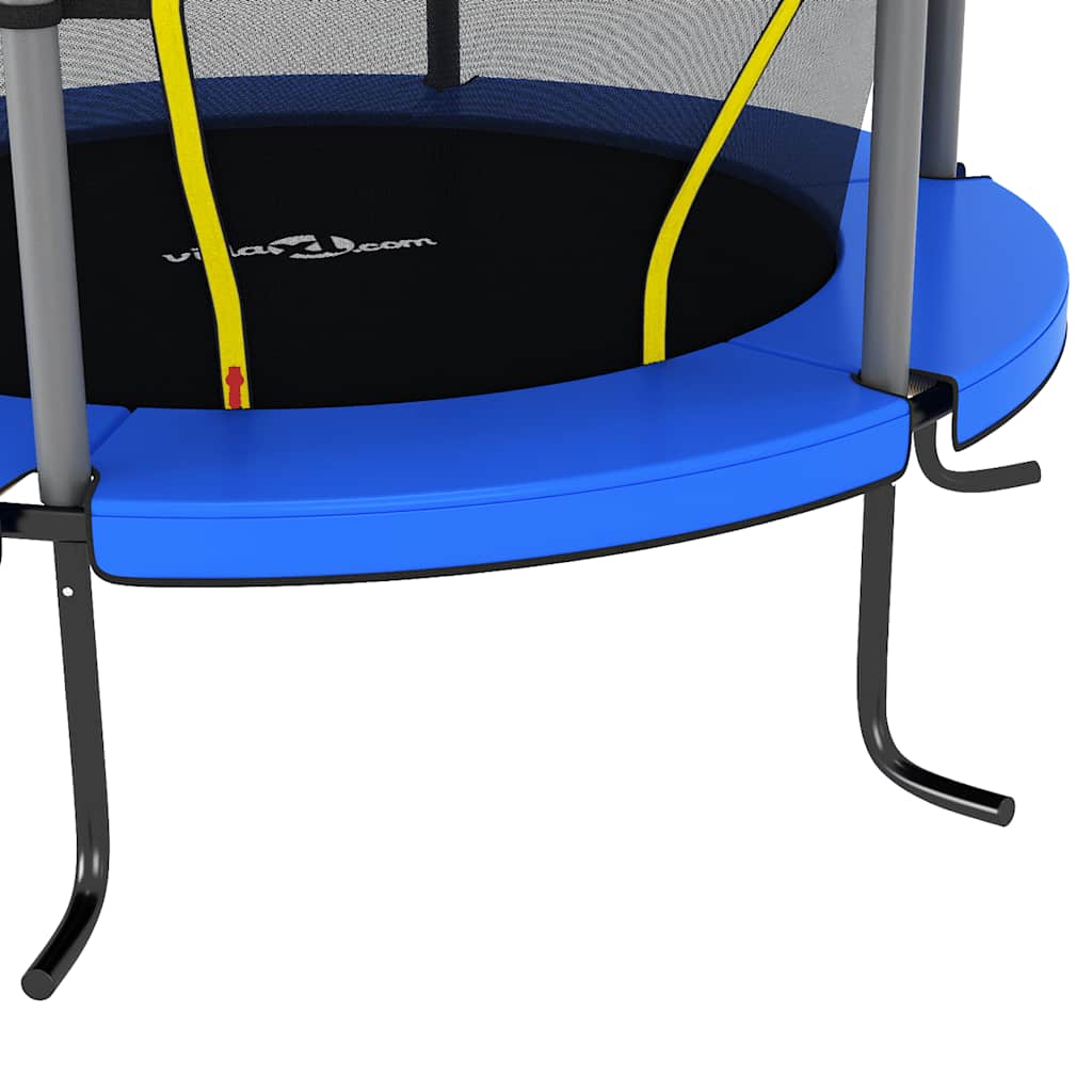 Trampoline Black, Grey, Blue Powder-Coated Steel, PVC, PP, Polyester