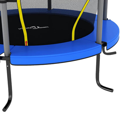 Trampoline Black, Grey, Blue Powder-Coated Steel, PVC, PP, Polyester