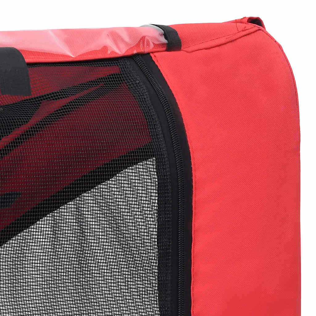 Pet Bike Trailer Red Oxford Fabric Medium Foldable